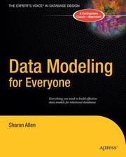 Cover of: Data Modeling for Everyone by Sharon Allen