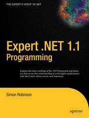 Cover of: Expert .NET 1.1 Programming
