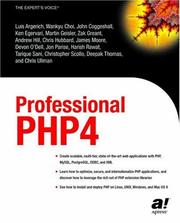 Cover of: Professional PHP4