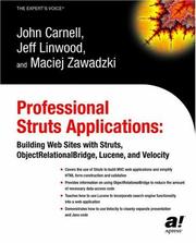 Cover of: Professional Struts applications: building Web sites with Struts, ObjectRelationalBridge, Lucene, and Velocity