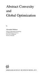 Cover of: Abstract Convexity and Global Optimization