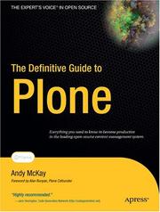 Cover of: The definitive guide to Plone