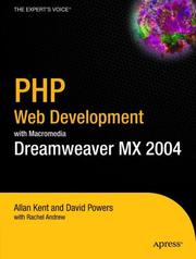 Cover of: PHP Web development with Macromedia Dreamweaver MX 2004