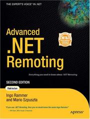 Cover of: Advanced .NET remoting by Ingo Rammer