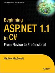 Cover of: Beginning ASP.NET 1.1 in C# by Matthew MacDonald