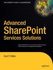 Cover of: Advanced SharePoint services solutions by Scot Hillier