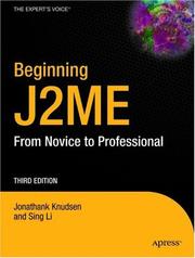 Cover of: Beginning J2ME by Jonathan Knudsen, Sing Li