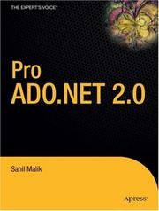 Cover of: Pro ADO.NET 2.0 by Sahil Malik, Sahil Malik