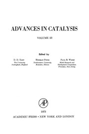 Cover of: Advances in catalysis.