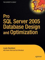 Cover of: Pro SQL Server 2005 Database Design and Optimization by Davidson, Louis., Kevin Kline, Kurt Windisch