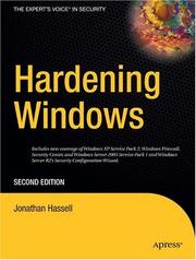 Cover of: Hardening Windows, Second Edition (Hardening) by Jonathan Hassell
