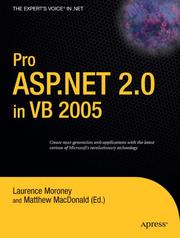 Cover of: Pro ASP.NET 2.0 in VB 2005