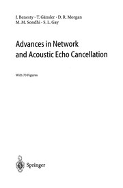 Cover of: Advances in Network and Acoustic Echo Cancellation | Jacob Benesty