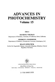 Advances in photochemistry by George S. Hammond