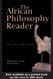 Cover of: The African philosophy reader | 