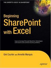 Cover of: Beginning SharePoint with Excel by Gini Courter, Annette Marquis