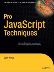 Cover of: Pro JavaScript Techniques by John Resig