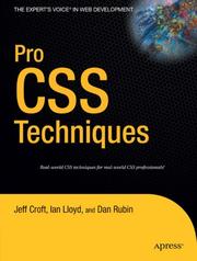 Cover of: Pro CSS Techniques (Pro) by Jeff Croft, Ian Lloyd, Dan Rubin