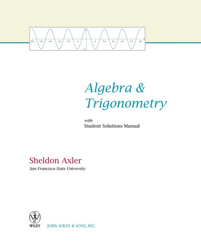 Algebra & trigonometry by Sheldon Jay Axler