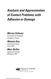 Cover of: Analysis and approximation of contact problems with adhesion or damage | Mircea Sofonea