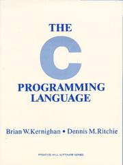 Cover of: The  C programming language by Brian W. Kernighan