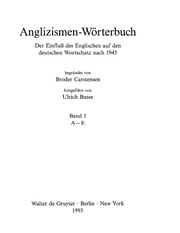 Cover of: A - E: Der Einfluss Des Englischen Auf Den Deutschen Wortschatz Nach 1945