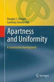 Cover of: Apartness and Uniformity: A Constructive Development