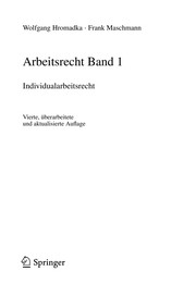 Cover of: Arbeitsrecht by Wolfgang Hromadka