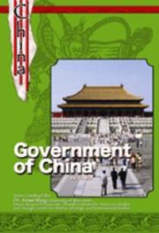 Cover of: The Government Of China (History and Culture of China) by Yu, Ph.D. Bin, Bin Yu