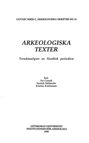 Cover of: Arkeologiska texter: trendanalyser av Nordisk periodica