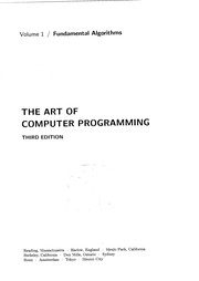 The art of computer programming by Donald Knuth