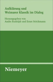 Cover of: Aufklärung und Weimarer Klassik im Dialog