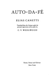Cover of: Auto da fé | Elias Canetti