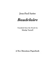 Cover of: Baudelaire. | Jean-Paul Sartre