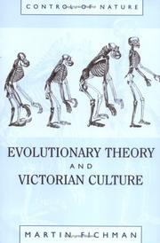 Cover of: Evolutionary Theory and Victorian Culture (Control of Nature)