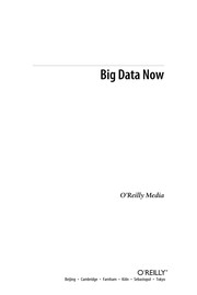 Cover of: Big data now: current perspectives from O'Reilly radar