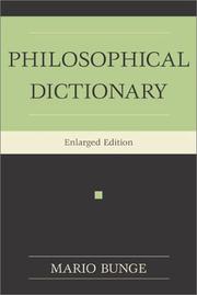 Cover of: Philosophical dictionary by Mario Bunge