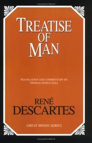 Cover of: Treatise of Man by René Descartes, Thomas Steele Hall