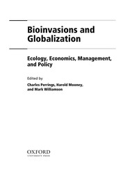 Cover of: Bioinvasions and globalization by edited by Charles Perrings, Harold Mooney, and Mark Williamson.