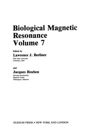 Cover of: Biological Magnetic Resonance: Volume 7