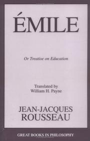 Cover of: Emile, or, Treatise on education by Jean-Jacques Rousseau