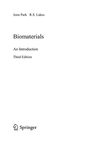 Biomaterials by Joon Bu Park