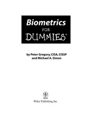 Cover of: Biometrics for dummies | Peter H. Gregory