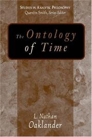 Cover of: The Ontology of Time (Studies in Analytic Philosophy)