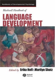 Cover of: Blackwell handbook of language development | 