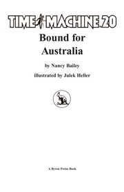 Cover of: BOUND FOR AUSTRALIA (Time Machine, No 20)