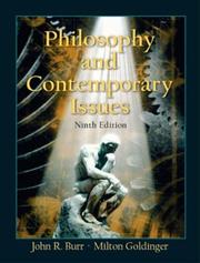 Front cover of Philosophy and contemporary issues by John Roy Burr