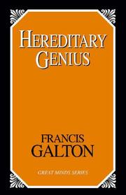 Cover of: Hereditary genius by Sir Francis Galton