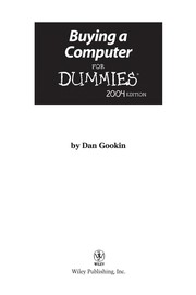 Cover of: Buying a computer for dummies | Dan Gookin