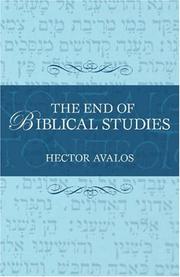 Cover of: The end of biblical studies